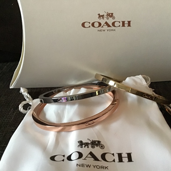 Coach Jewelry - Coach Bangle Set (3)  🎉 Gold, Silver and Rose Gold